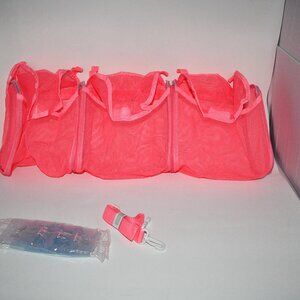 DOCMON Bath Toy Storage – Large Capacity Bath Toy Holder with 3 Compartments, Pi